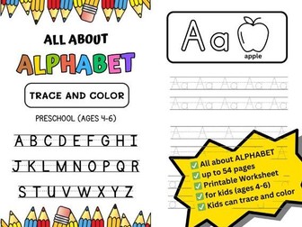 All About Alphabet - Trace and Color
