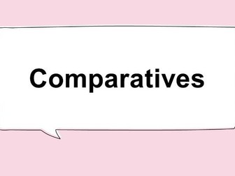Comparative Adjectives in English: Lesson Presentation