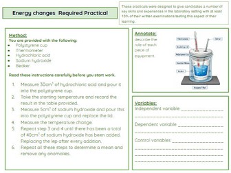 Energy Resources Required Practical