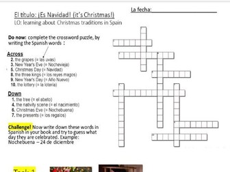 Spanish Christmas. Christmas in Spain. KS3 and KS4 lesson