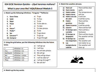 Conti-Style Worksheet - What will you do tomorrow?