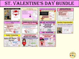 Valentines Day Bundle Worksheets Activities Presentation