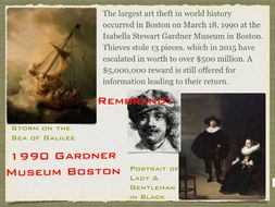 Art Theft Law Criminal Recovery + Test + Flashcards = 80 Slides