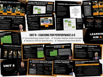 Unit 8: Coaching for Performance – Complete Resource Pack | BTEC Sport Level 3