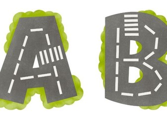 Road Capital Letter Alphabet