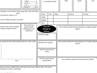 AQA Trilogy Physics P3 Revision sheets