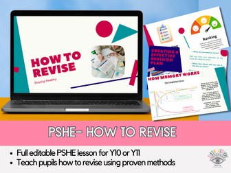 PSHE Lesson- How to Revise