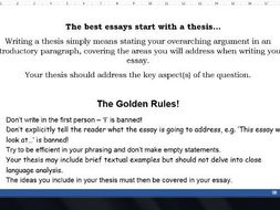 Student Life Essay In English English Essay Ideas also Narrative Essays Examples For High School A Level Gothic Literature Guide To Writing A Comparative Thesis English Class Reflection Essay