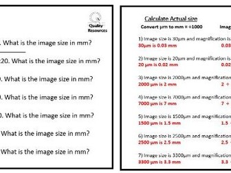 Magnification Worksheets – Simplified & Supportive!