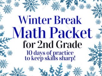 Winter Break Packet / Christmas Holiday Packet - 2nd Grade Math