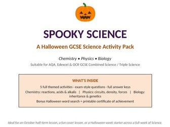 Halloween GCSE Science Activities
