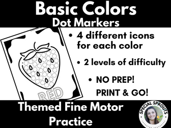 Colors Dot Marker Activities for EYFS & Special Education Fine Motor Skills Craft