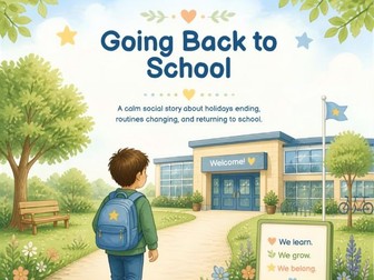 Back to School Social Story | Returning to School After Holidays Half Term Transition