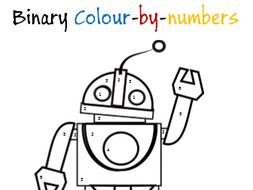 Robot Colour-by-numbers Binary Task - Computer Science | Teaching Resources