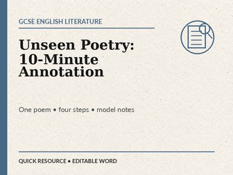 Unseen Poetry 10-Minute Routine