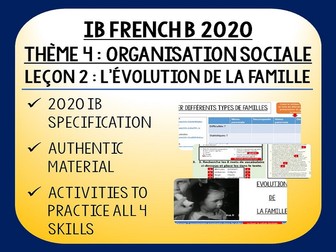 IB FRENCH B 2020 - Organisation Sociale L2 - L'évolution de la famille
