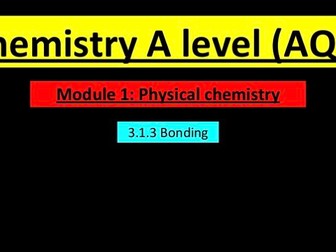 Bonding lesson (A level chemistry)