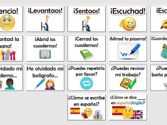 Spanish TL display cards