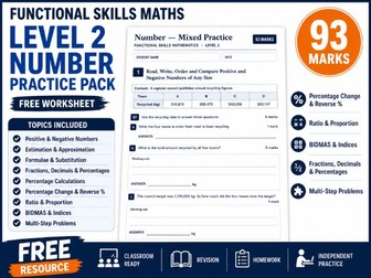 Functional Skills Maths Level 2 Number Practice Pack