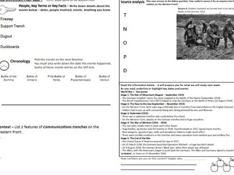 GCSE History homework Medicine Through Time, Western Front