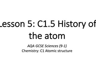 C1.5 History of the atom