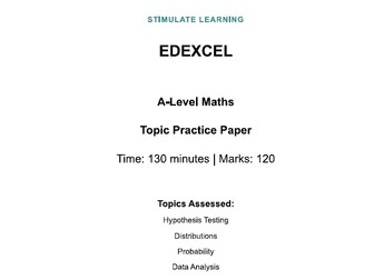 Edexcel A-Level Maths Statistics Practice