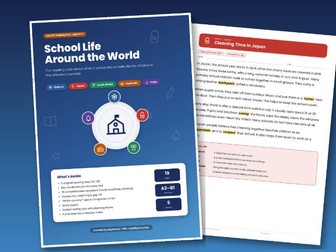 ESL School Life Around the World Reading Pack