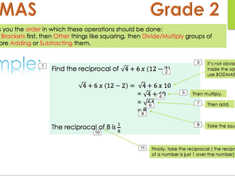 Types of number and BODMAS