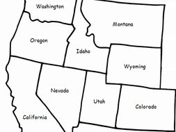 western region of the united states printable handout teaching