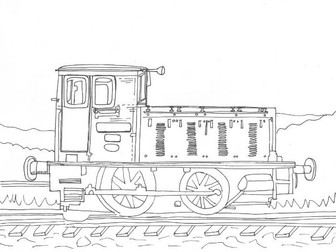 Train Colouring Sheet