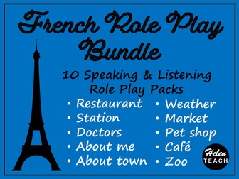 10 French Role Play Packs BUNDLE