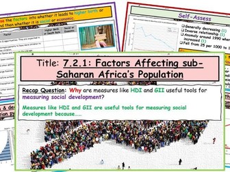 WJEC GCSE Theme 7: Social Development Issues: L2: Factors Affecting Population