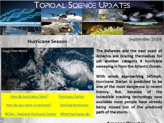 Topical Science Update - September 2019