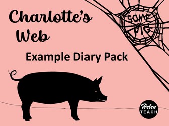Charlotte's Web: Example Diary Text Pack