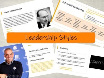 BTEC Sport L3 - Leadership Styles