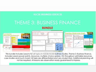 IGCSE Business Edexcel Theme 3 - Finance