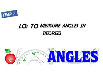 Year 5 measuring angles in degrees.  White Rose Resource