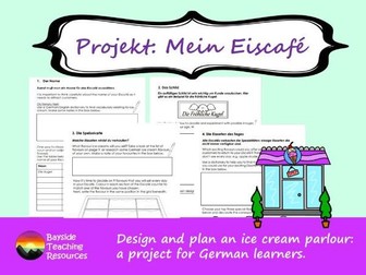 German project: design an ice cream parlour