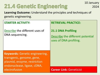 OCR Biology A- 21.4 Genetic Engineering