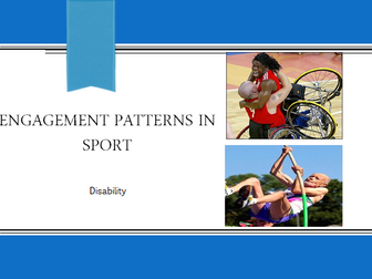 AQA GCSE PE - 1-9 - Engagement Patterns in Sport - Disability