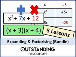 Expanding & Factorising BUNDLE inc. Algebraic Fractions (5 Lessons ...