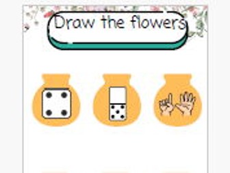Number representation - Draw the flowers.