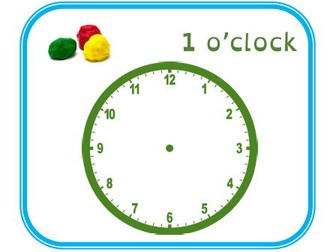 Clock Playdough Mats