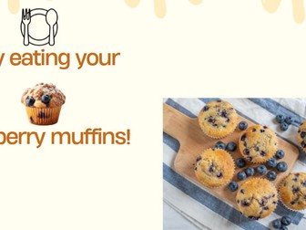 Visual blueberry muffin recipe
