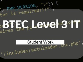 BTEC UNIT 2 Part B & C - Pass Level Work