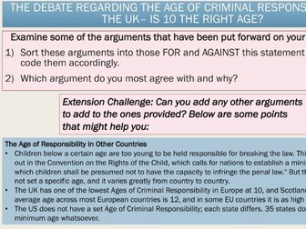 KS3 Citizenship  - Young People and the Law