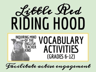 "Little Red Riding Hood" by the Brothers Grimm Vocabulary Games