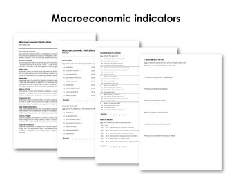 Macroeconomic indicators