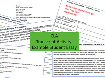 English As A Second Language Essay Child Language Acquisition Revision Transcript Example Essay A Level English Language Aqa New An Essay On Health also Professional Writing Services Chicago Child Language Acquisition Example Student Essay A Level English Comparative Essay Thesis Statement