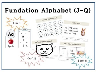 Complete ESL Phonics Pack – Letters J to Q Reading & Craft Activities